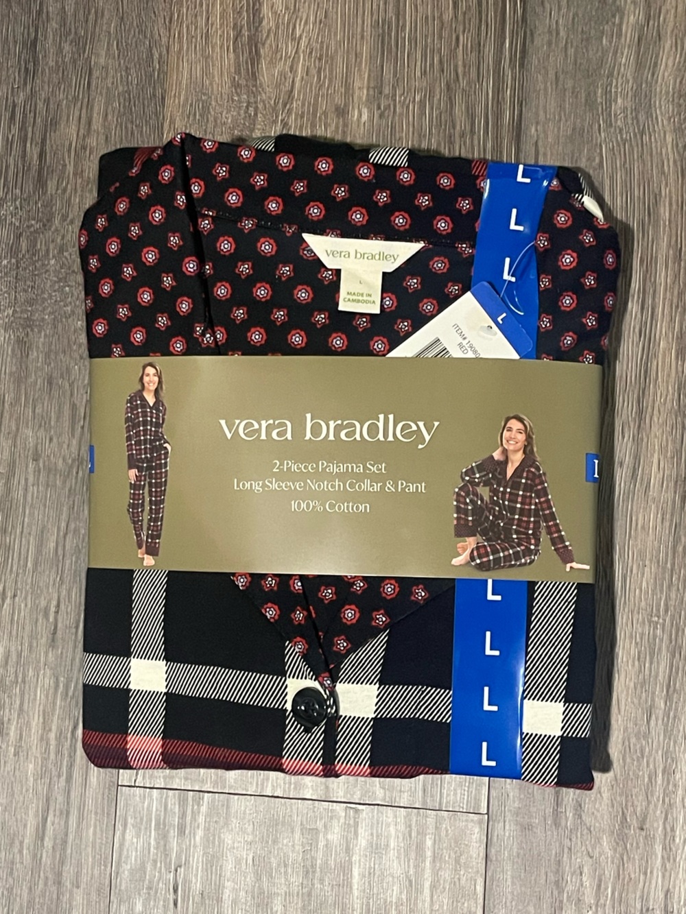 Vera Bradley | NIP Vera Bradley 2pc Pajama Set
Long Sleeve Notch Collar & Pant L